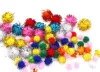 DIY Christmas decorations: Handmade polypropylene gold scallion plush balls, colorful mixed batch plush balls details Picture